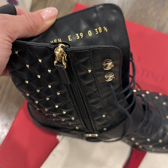 authentic Valentino Stud Combat Boots - Picture 3 of 7